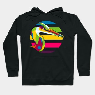 Great Heron Pop Art Hoodie